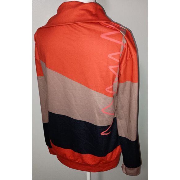 Red/Cream/Brown Athletic Jacket, Size M - Picture 4 of 6